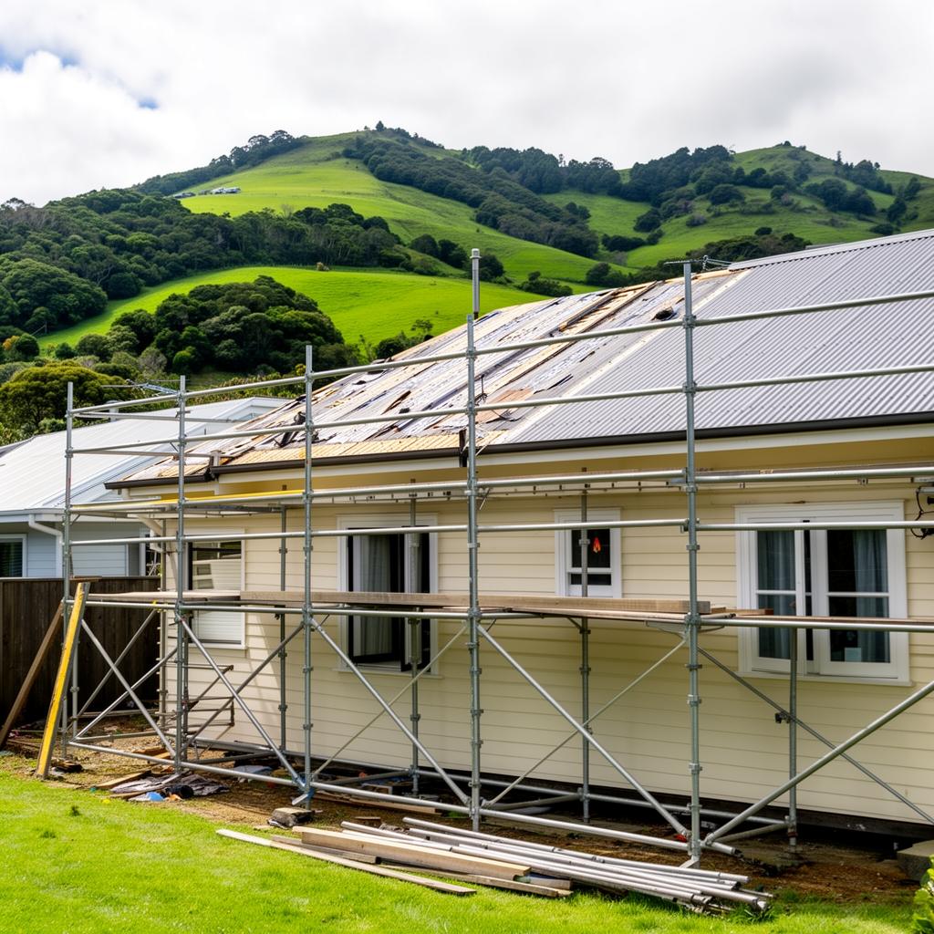 Top of the South Scaffolding crew on site in Nelson